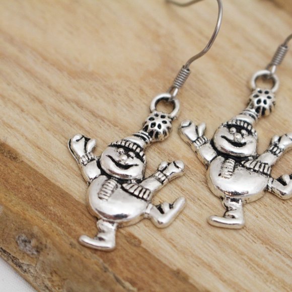 Dancing Snowman Earrings - Picture 4 of 8